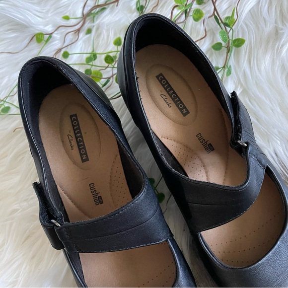 Clarks Collection Emslie Lulin Leather Mary Jane Pumps Comfort Shoe Size 9.5 - Picture 6 of 9